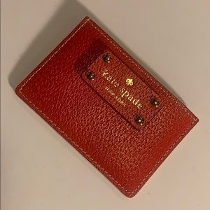 Kate Spade NY Red 4 pocket card holder